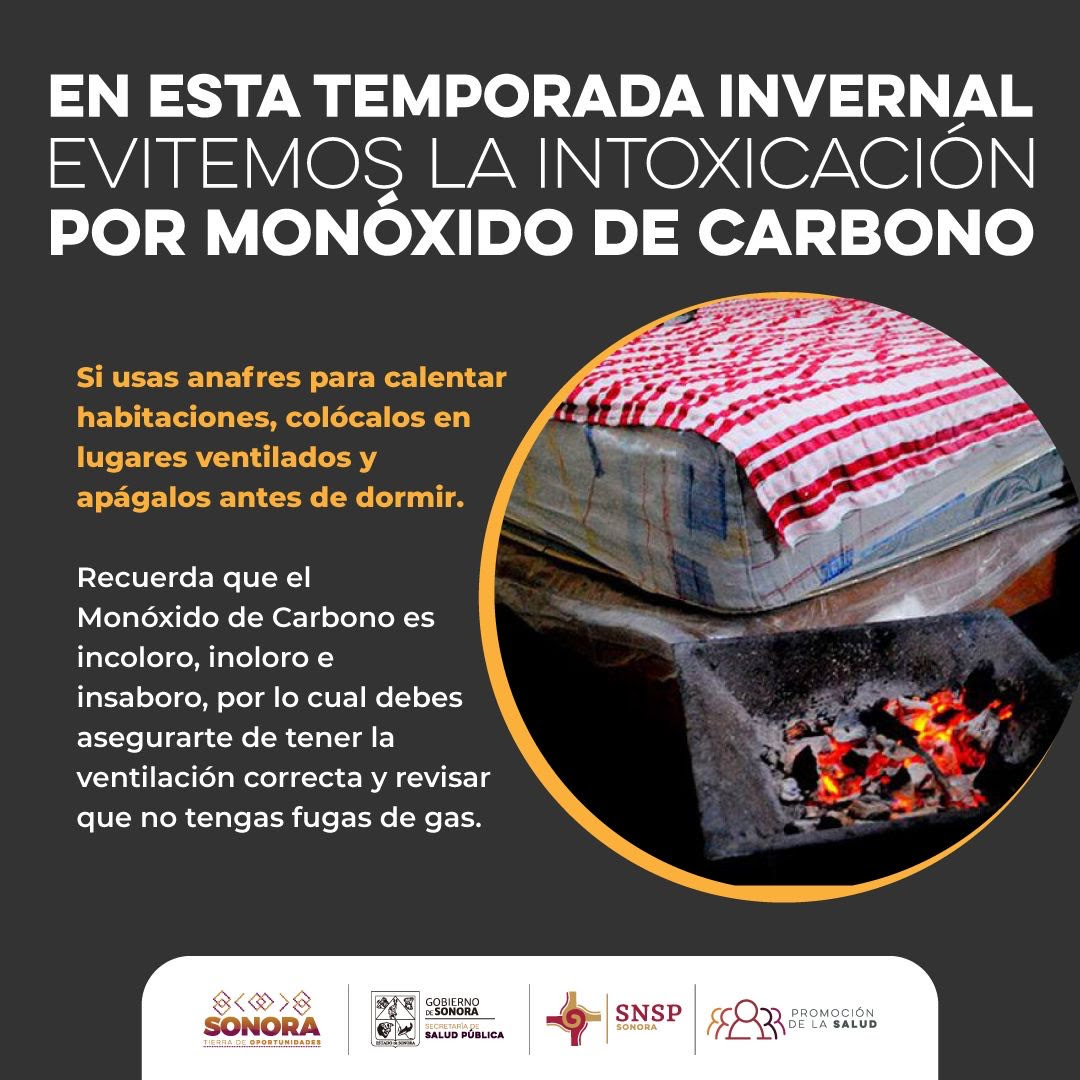 Salud Sonora recomienda uso adecuado de aparatos para mitigar el frío