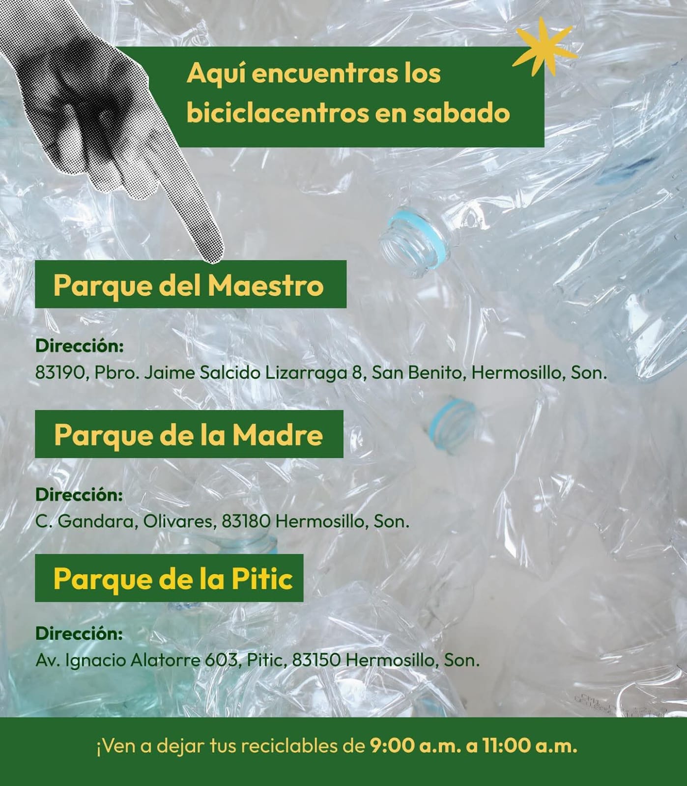 Mantiene el programa Biciclando tres puntos de acopio de materiales reciclables