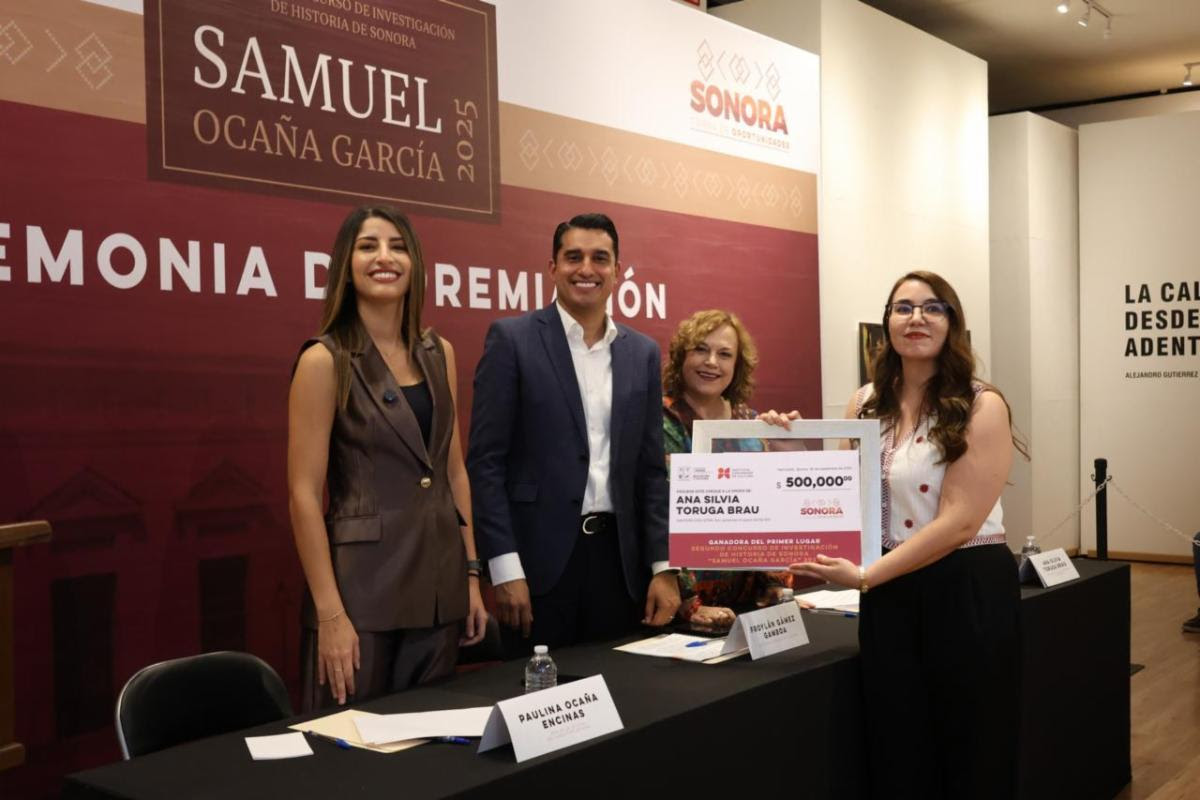 Premia Gobierno de Sonora a los ganadores del Segundo Concurso de Investigación de Historia de Sonora “Samuel Ocaña García” 2025