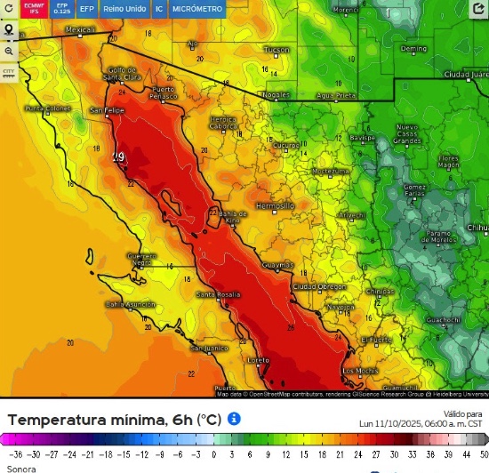 Gobierno de Sonora prevé el ingreso de frente frío