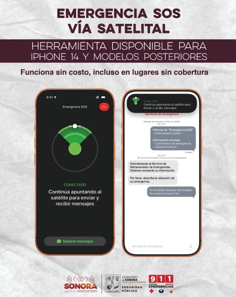 9-1-1 Sonora realiza la primera atención en México del servicio “Emergencia SOS” satelital